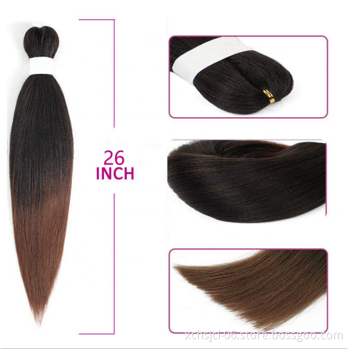 Synthetic Pre-stretched Braiding Hair Perm Yaki Braid Hair Bulk Jumbo Pre Stretched Braiding Hair Expression for Women